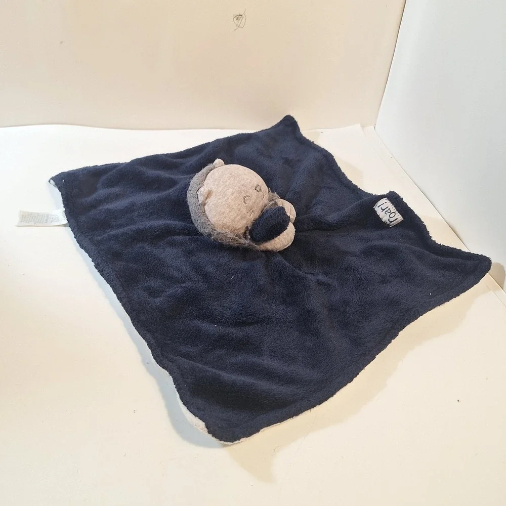 Carters Just One You Roar Lion Navy Blue‎ Gray Plush Security Blanket Lovey 15